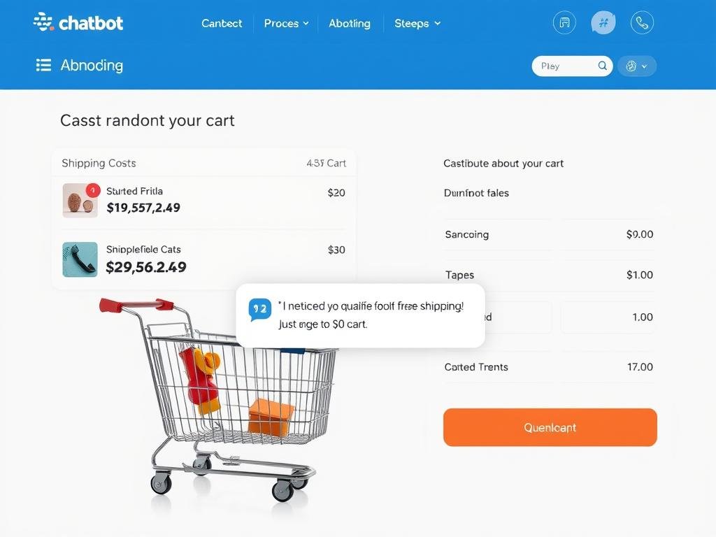 AI chatbot intervening when customer shows signs of abandoning cart