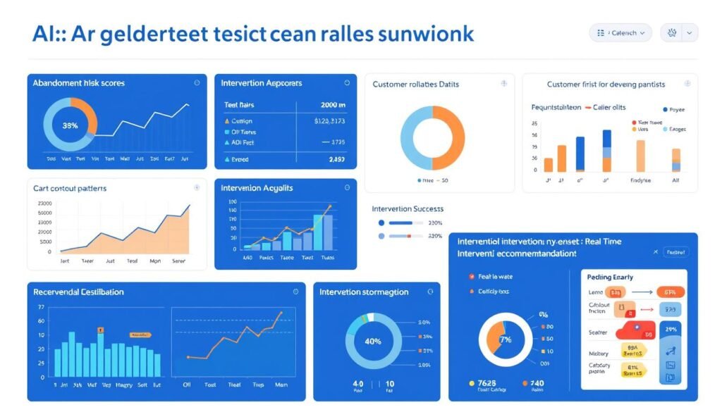 AI predictive analytics dashboard showing cart abandonment risk factors