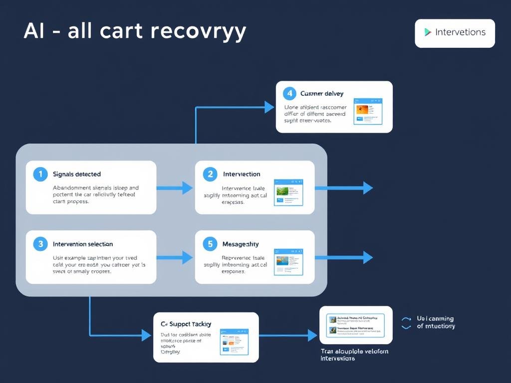 AI recovery workflow diagram showing customer journey and intervention points