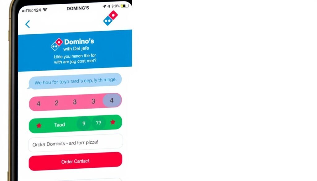 Domino's Pizza chatbot interface for ordering pizza