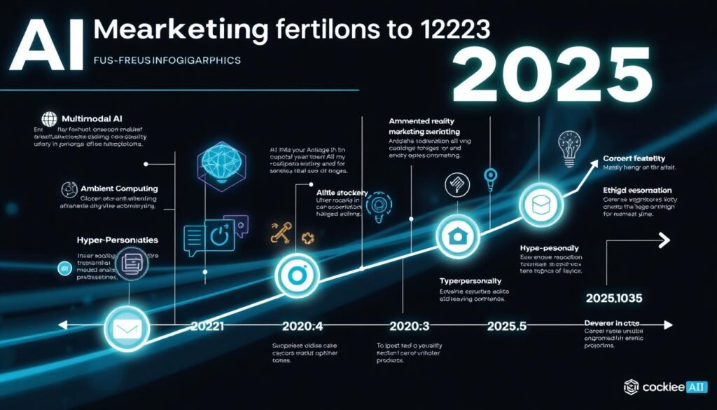 Future trends in AI marketing showing emerging technologies and strategies beyond 2025