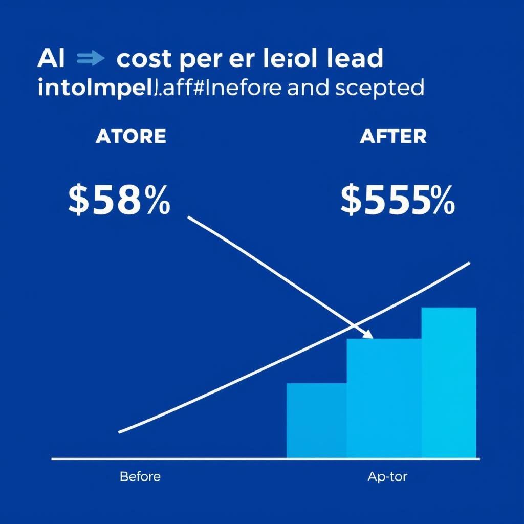 Graph showing cost reduction from AI lead generation implementation