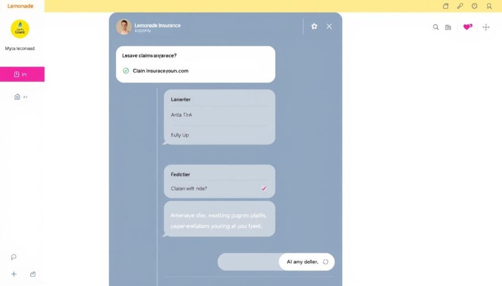 Lemonade Insurance's Maya chatbot processing an insurance claim
