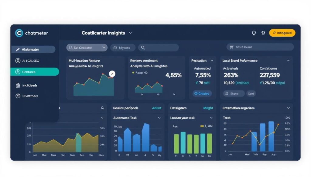 Chatmeter dashboard showing AI-powered local SEO insights