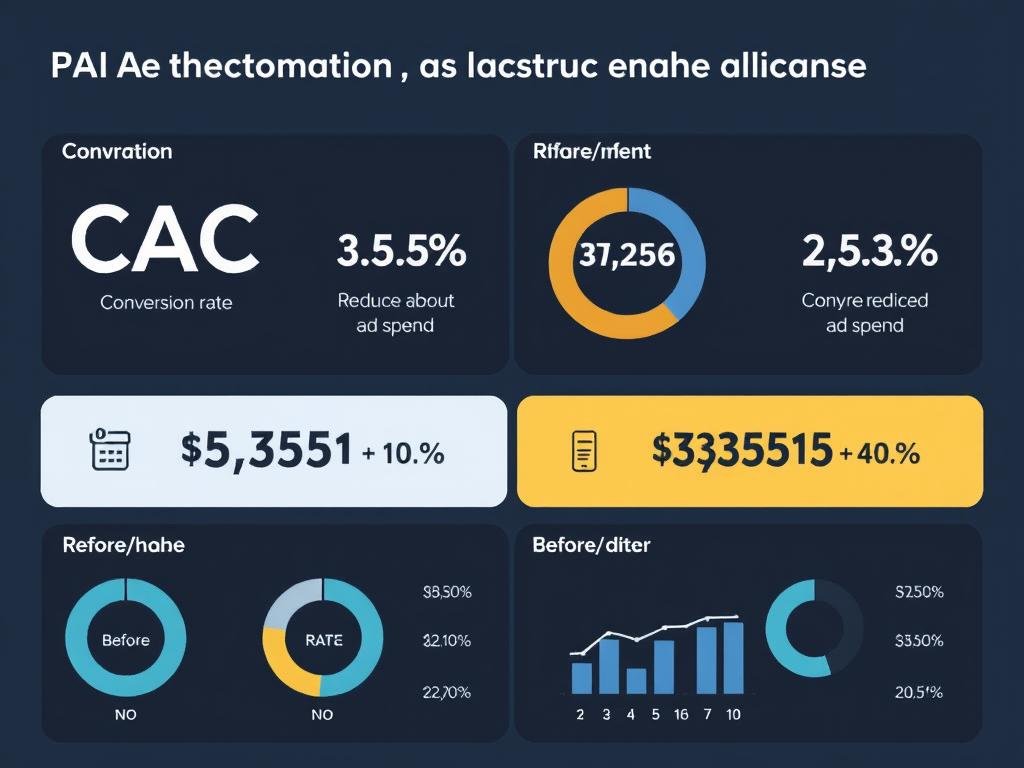 E-commerce dashboard showing artificial intelligence customer acquisition cost reduction results
