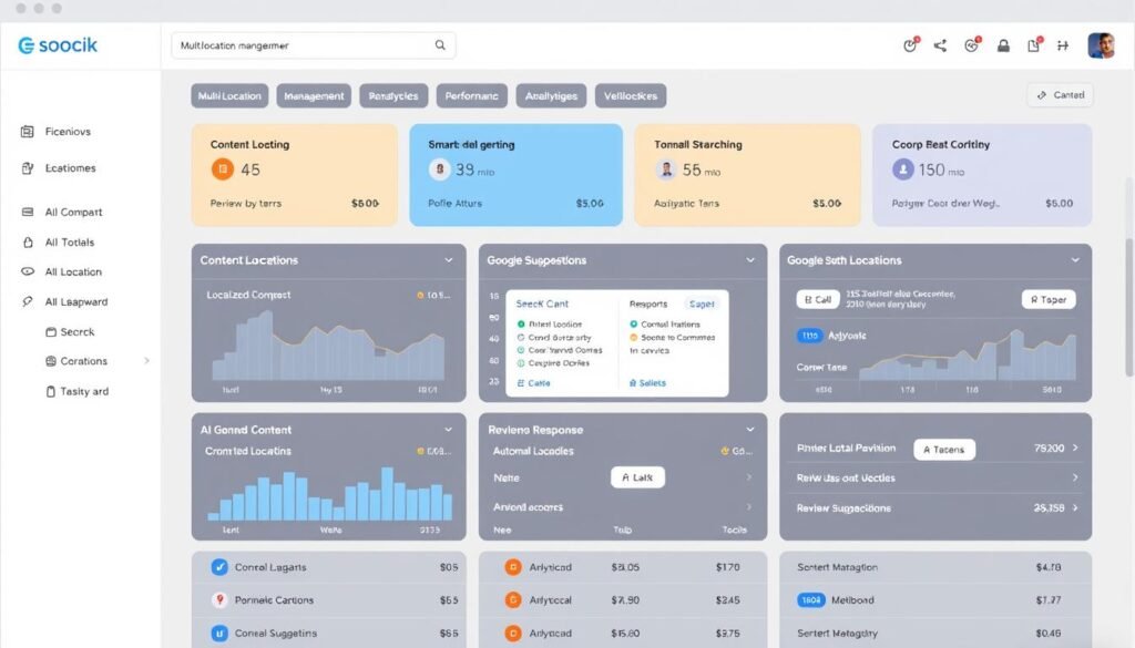 SOCi platform showing multi-location AI management for local SEO