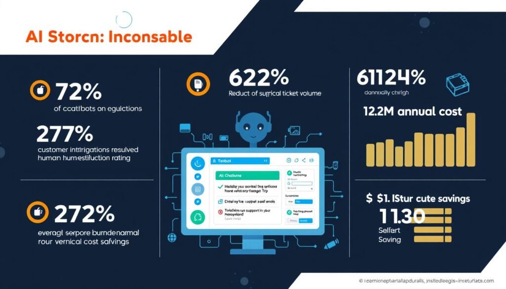 AI chatbot implementation results for an electronics retailer showing customer service improvements and cost savings