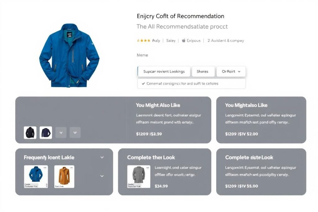 Example of AI-powered product recommendations on an e-commerce product page showing personalized suggestions