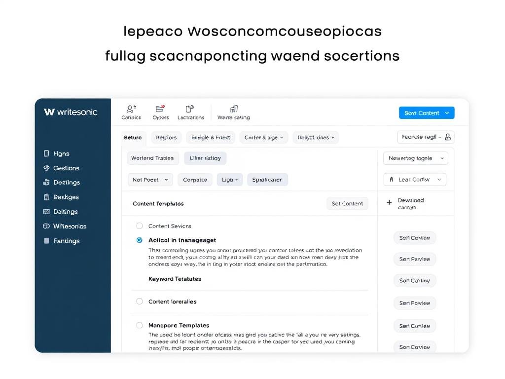 Writesonic interface showing AI content generation for SEO