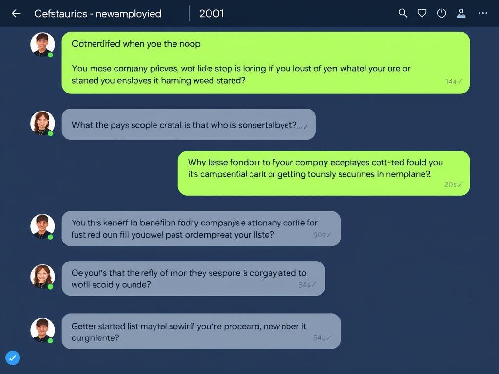 AI chatbot answering onboarding questions for a new employee