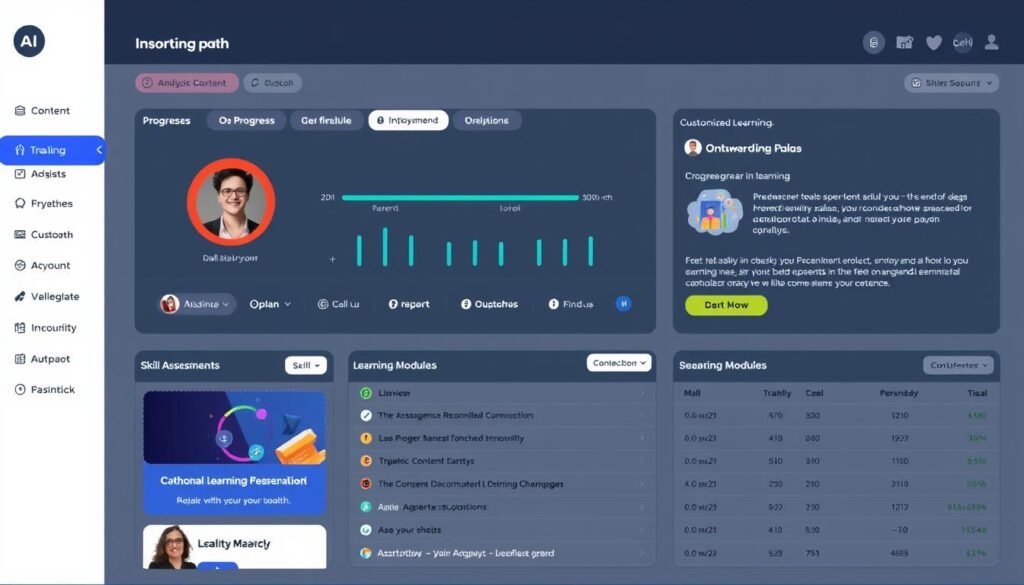 AI-powered personalized learning dashboard showing customized onboarding path