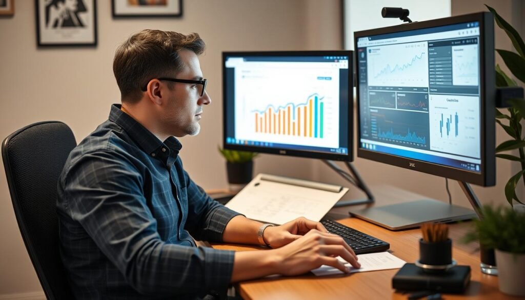 Affiliate marketer using Surfer SEO Content Editor to optimize content and increase conversions