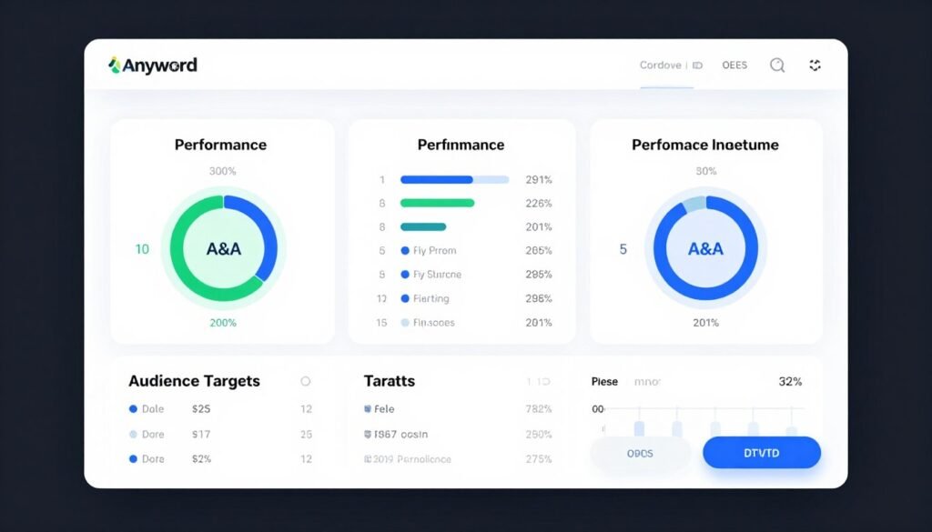 Anyword interface showing conversion optimization features