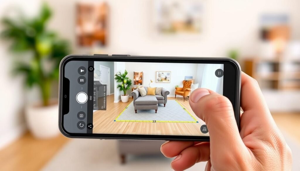 Augmented reality shopping example showing improved mobile shopping experience