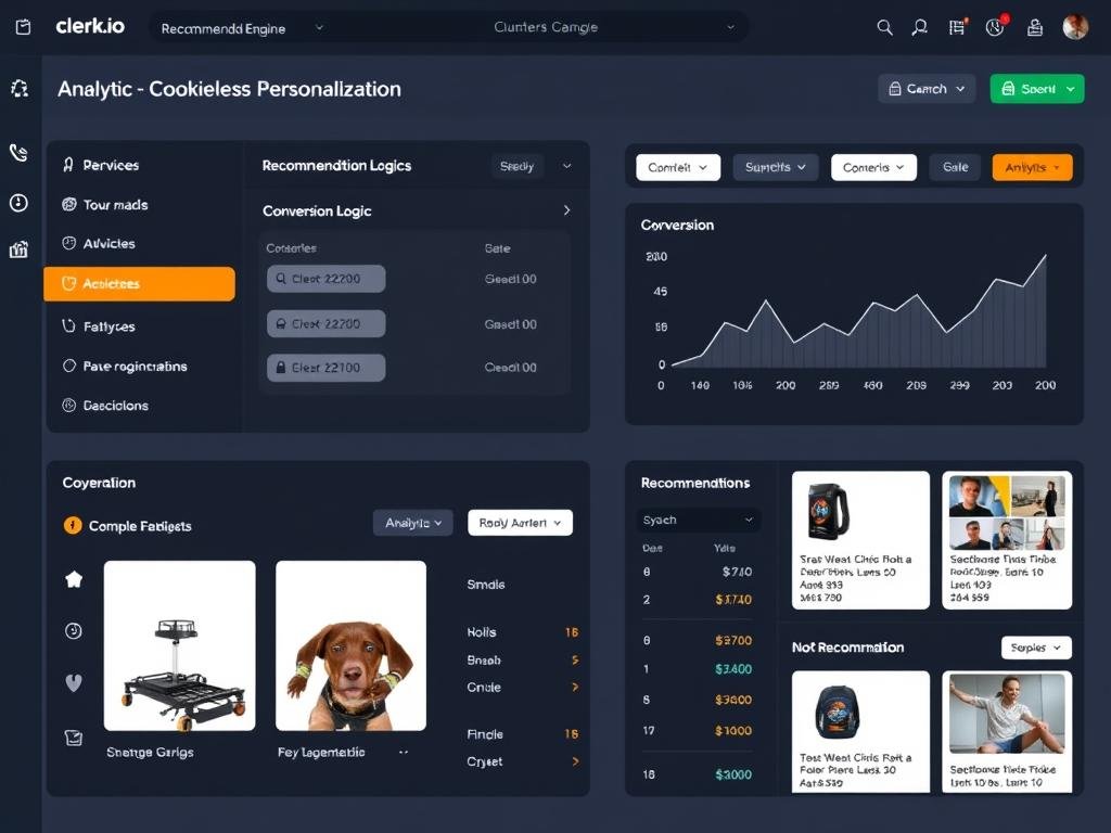 Clerk.io's smart recommendation tool showing cookieless personalization features
