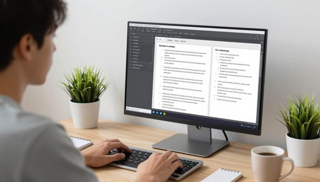 Content creator effectively using AI writing tools