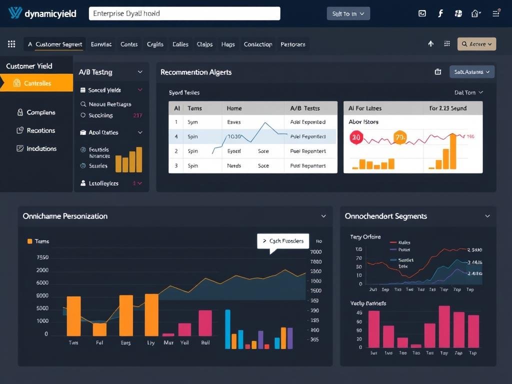 Dynamic Yield's enterprise-grade smart recommendation tool dashboard
