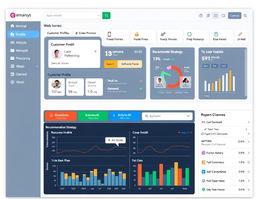 Emarsys omnichannel smart recommendation tool dashboard showing multi-channel personalization