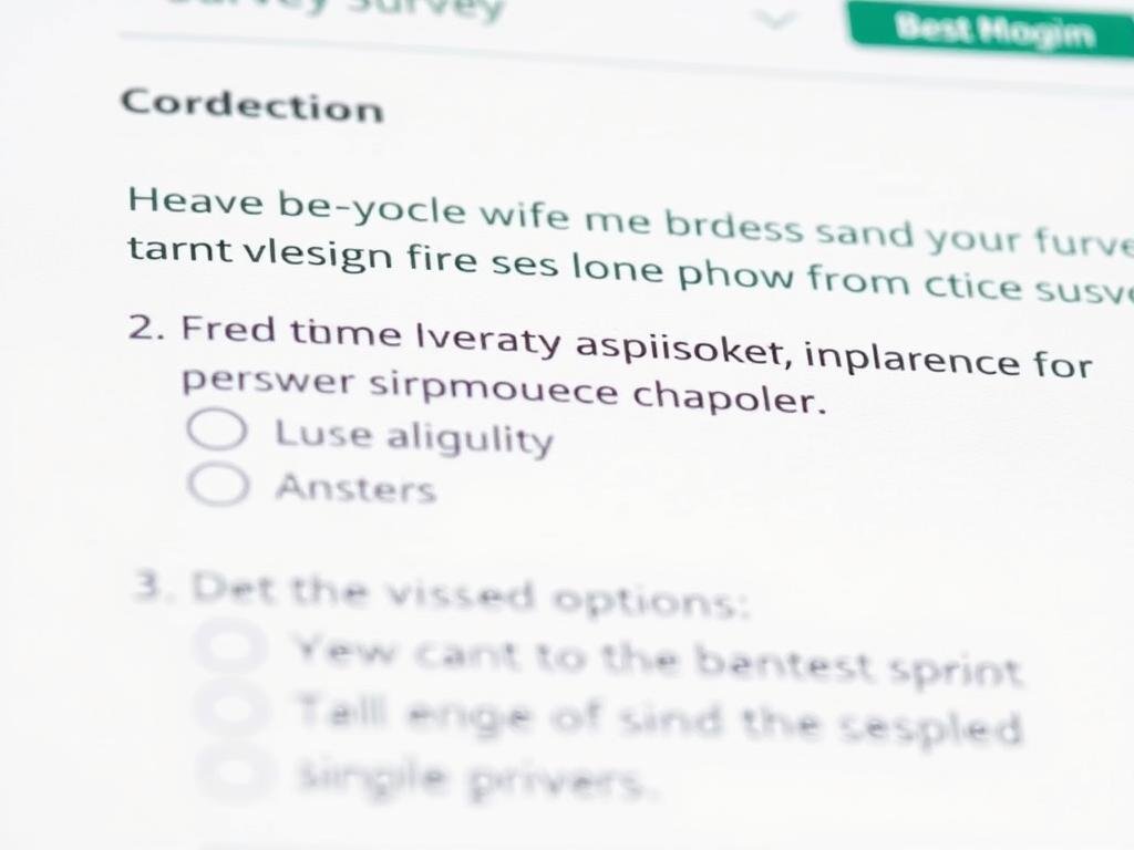 Example of a well-designed survey question with balanced answer options