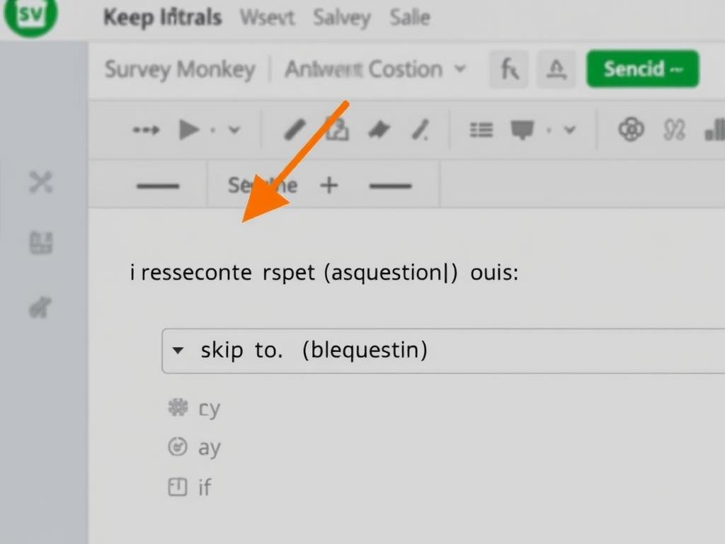 Example of configured skip logic in SurveyMonkey