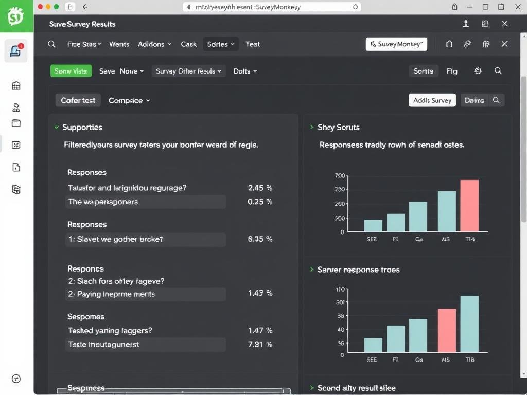 Example of filtered survey results in SurveyMonkey