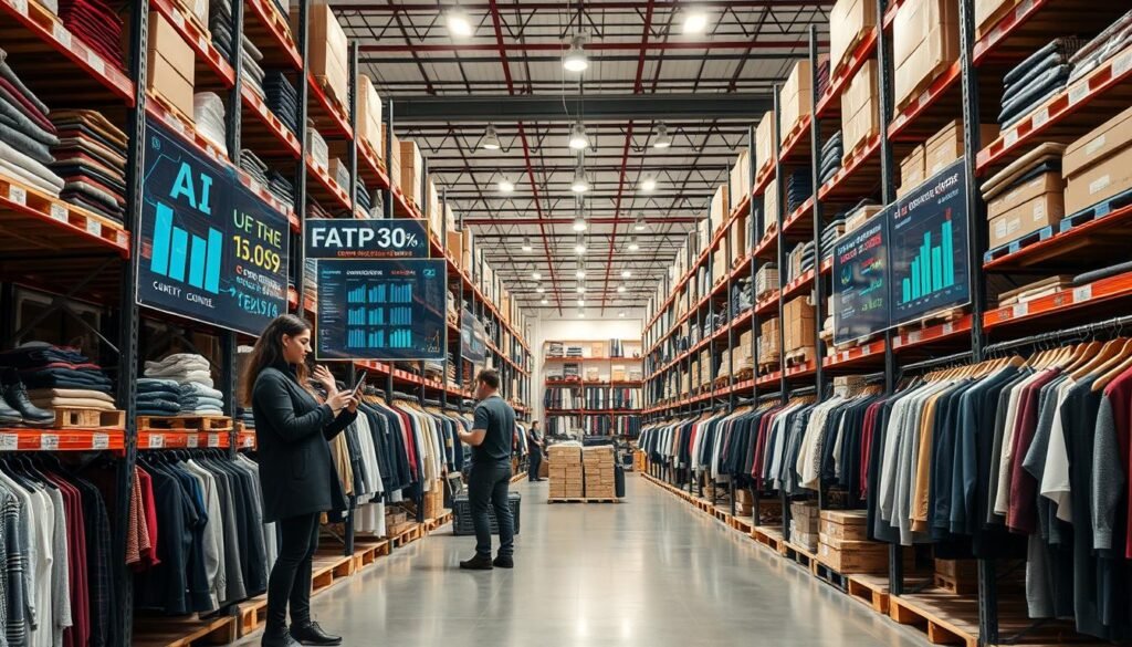 Fashion retailer warehouse with optimized inventory management