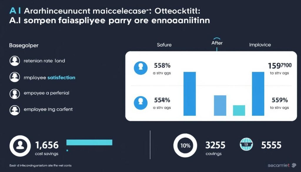 Graph showing improved metrics after implementing AI employee onboarding