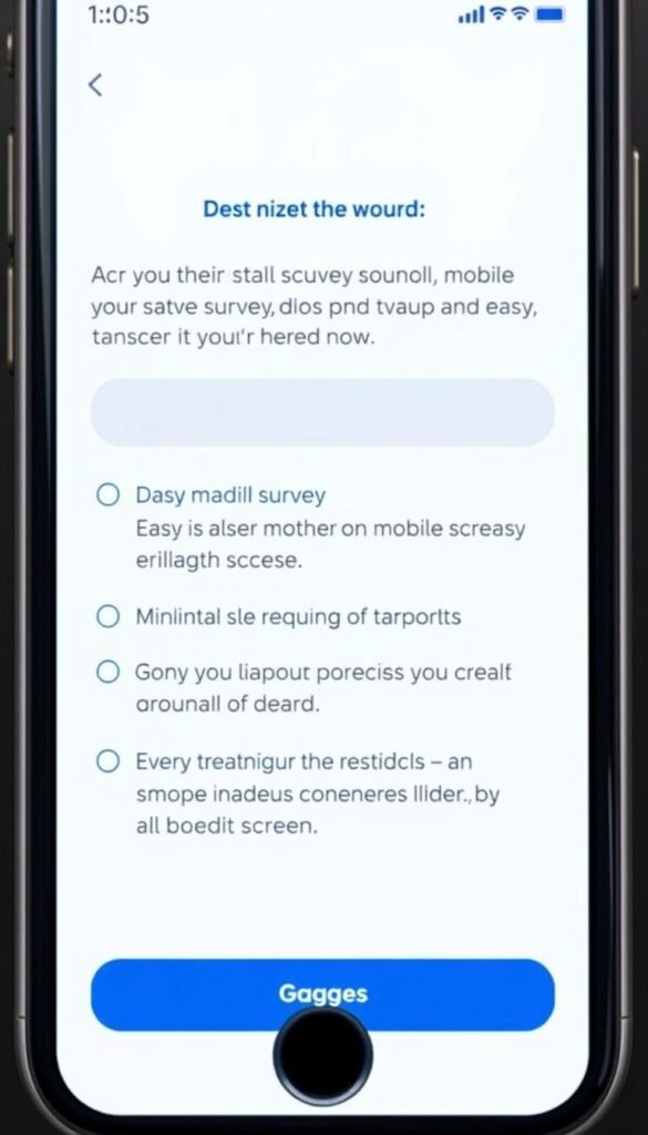 Mobile-friendly survey design shown on smartphone screen