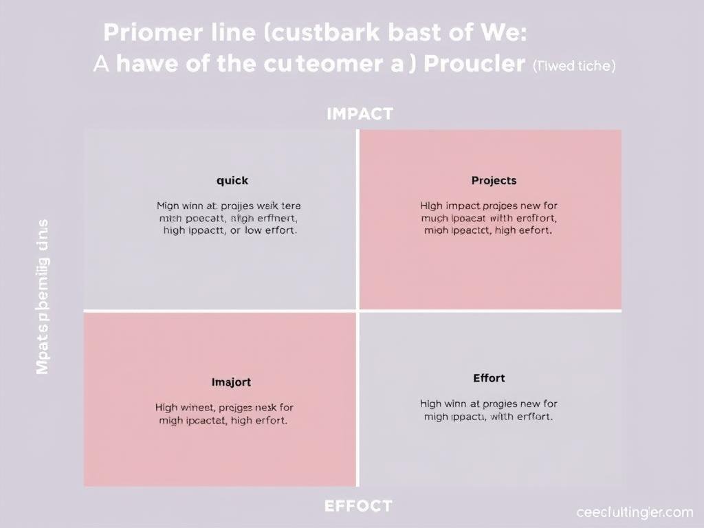 Priority matrix for implementing customer survey feedback