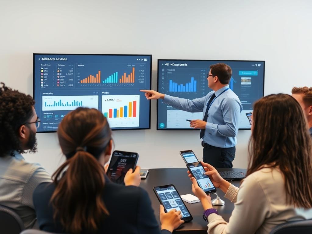 Team training session for AI inventory management system