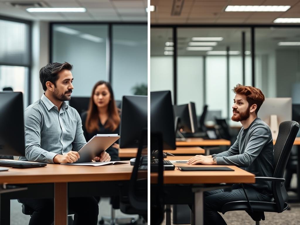 Two contrasting onboarding experiences showing inconsistent training approaches