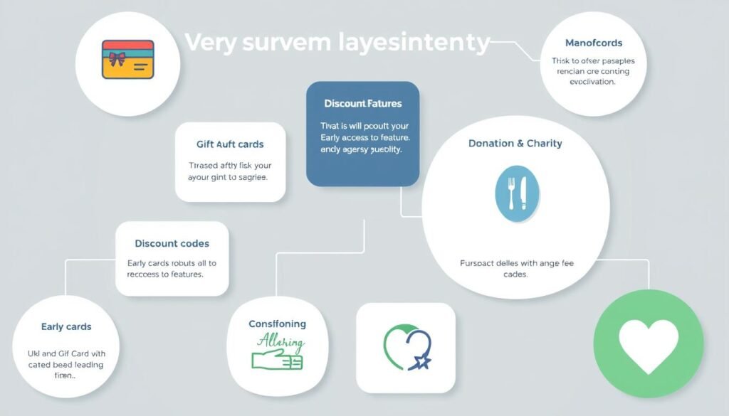 Various survey incentive options displayed in a creative layout