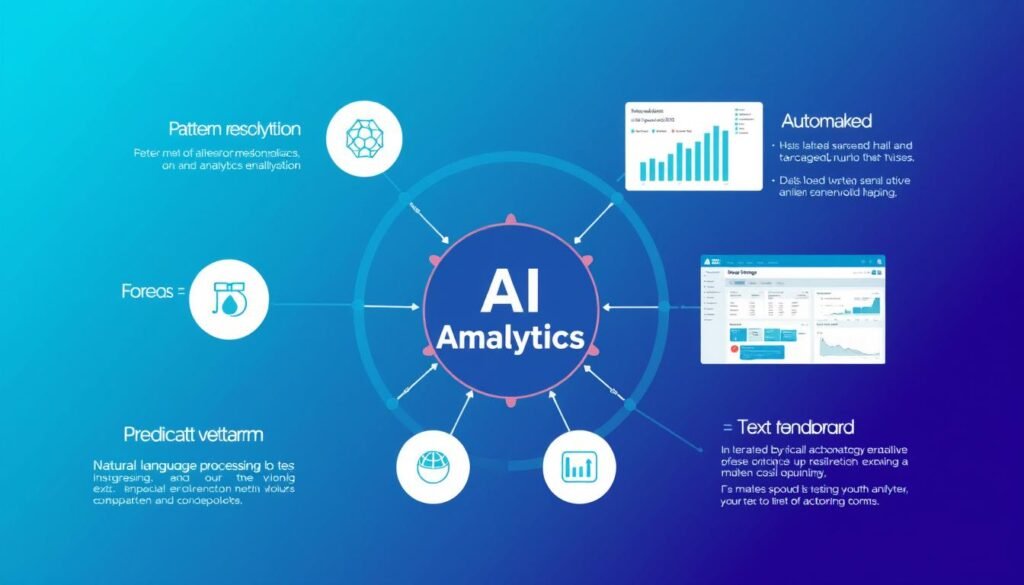 Visual representation of AI analytics software key capabilities