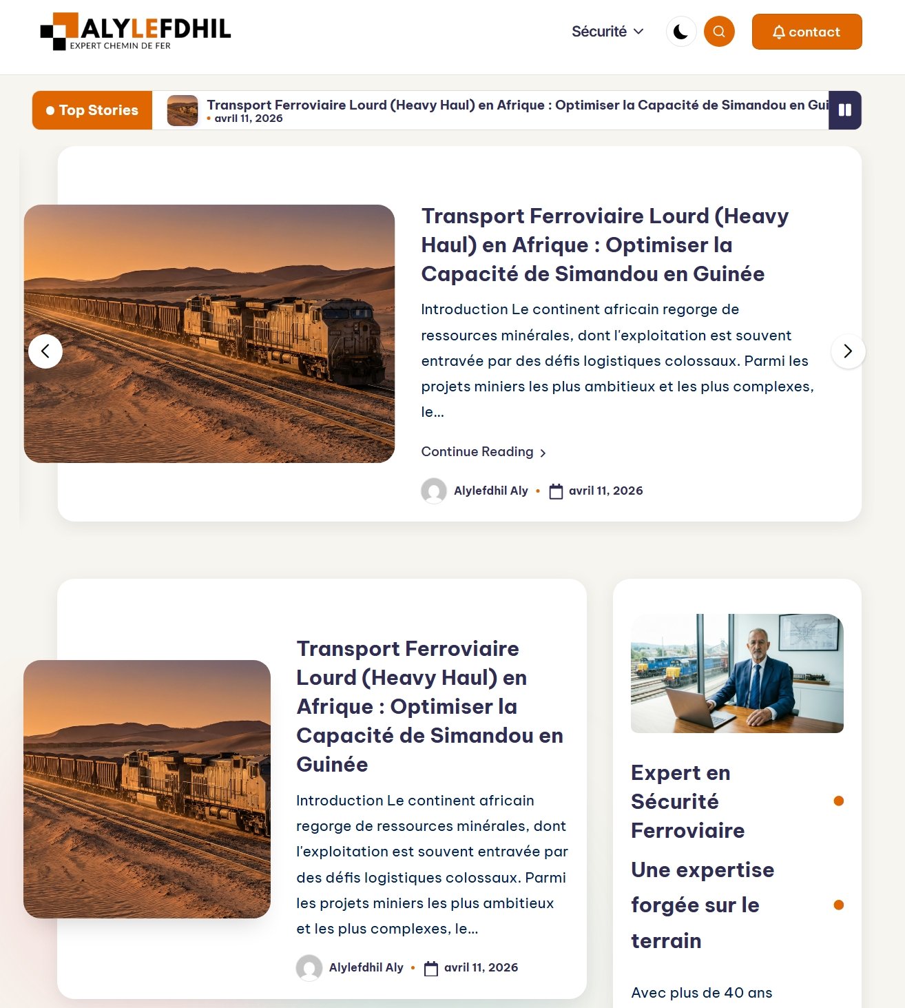 Expert en Sécurité Ferroviaire Une expertise forgée sur le terrain